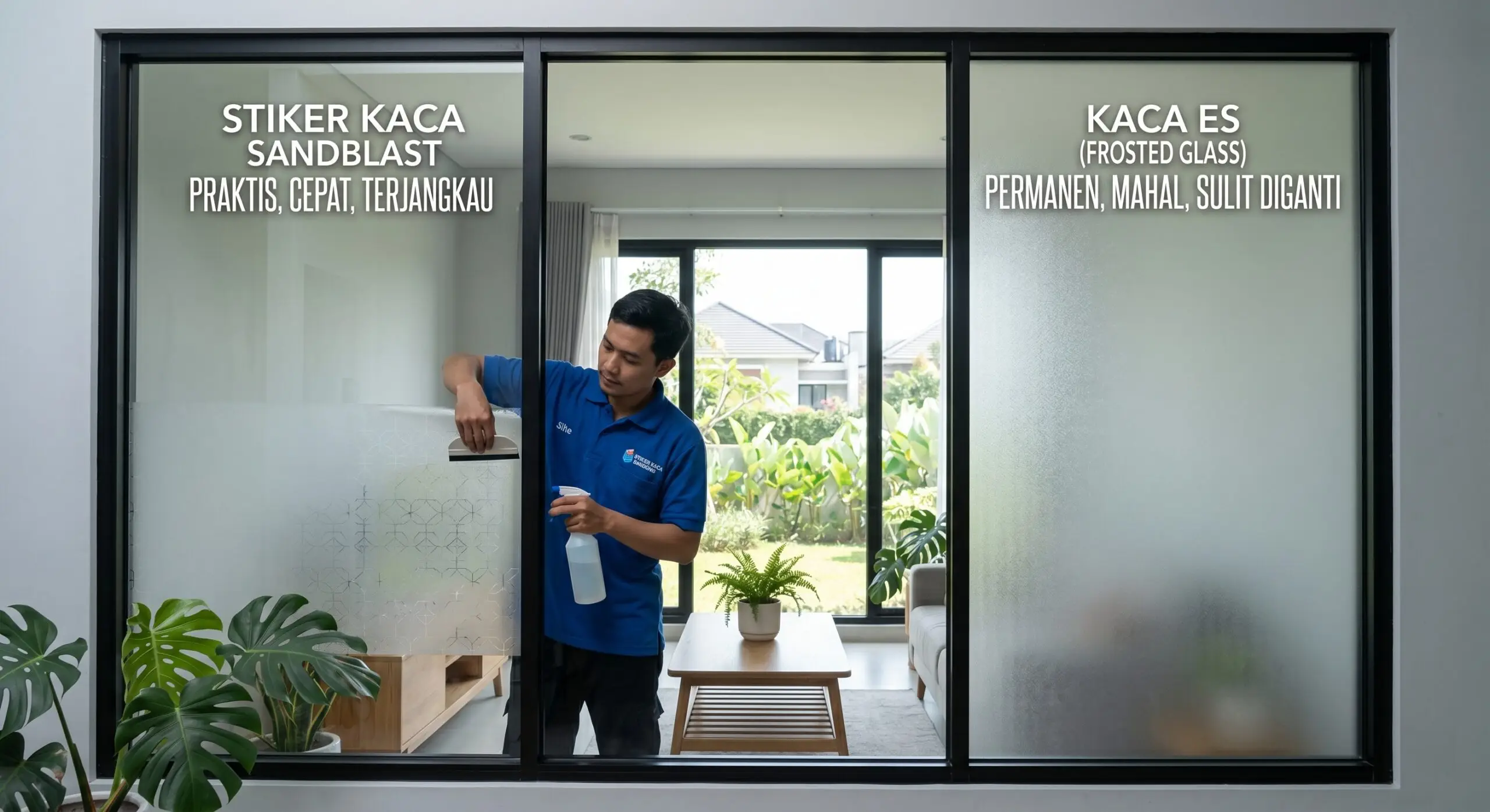 Perbedaan stiker kaca dan kaca es