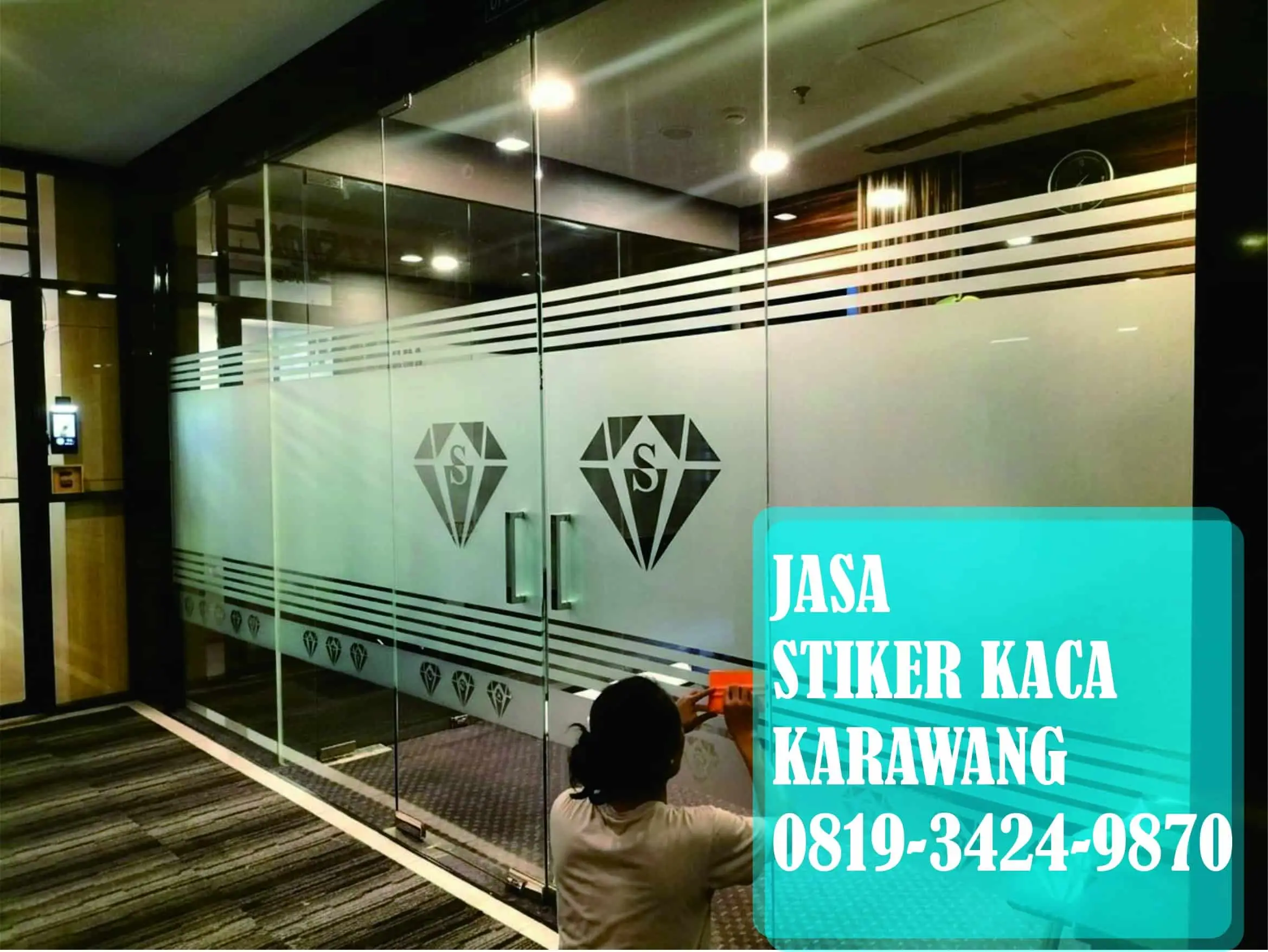 Stiker kaca karawang