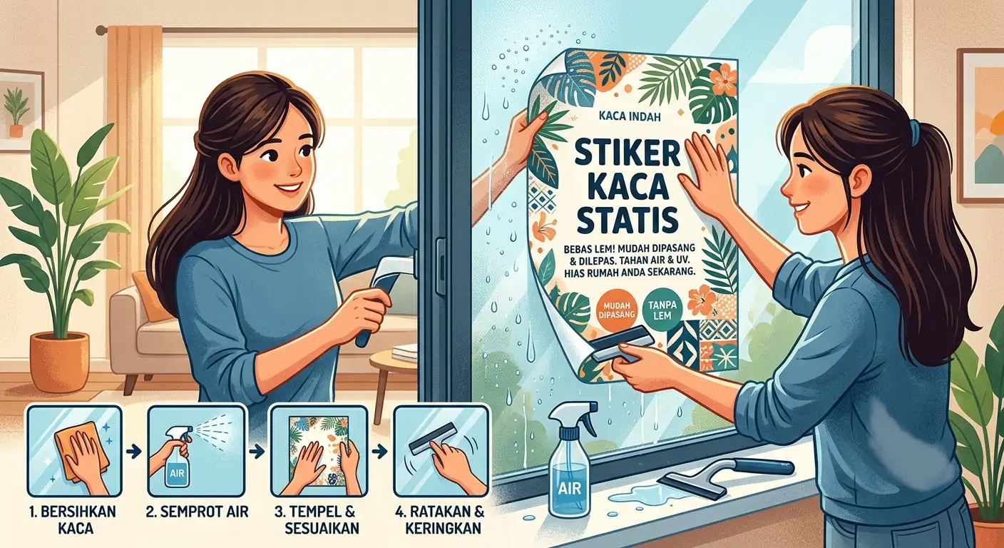 stiker kaca statis